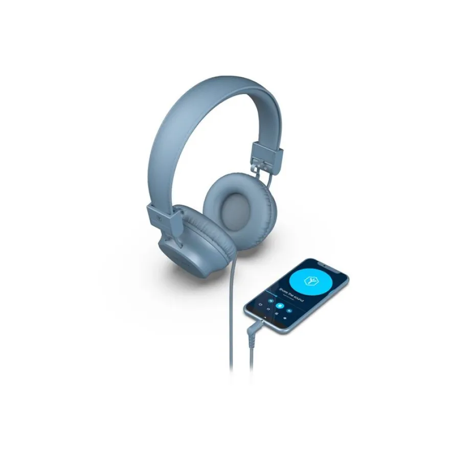 Ryght Nima - Casque filaire avec micro - jack 3,5mm - bleu gris