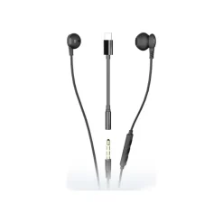 Ryght OSiS - Écouteurs filaire avec micro - intra-auriculaire - jack 3,5mm, USB-C - noir