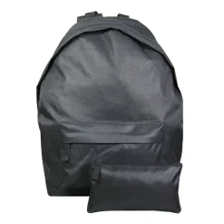 Sac à dos + 1 trousse - 1 compartiment - noir - avec 5 patchs fille - Bagtrotter