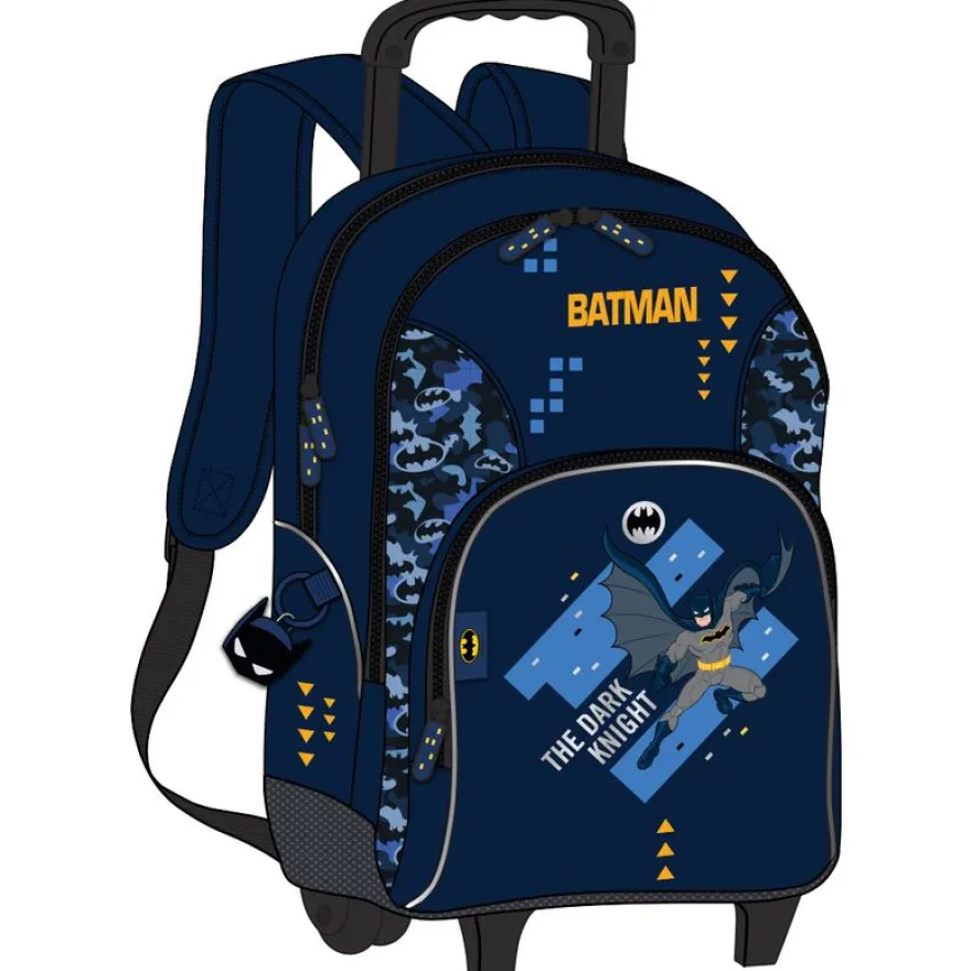 Sac à dos à roulettes Batman Darknight - 2 compartiments - bleu nuit - Kid'Abord