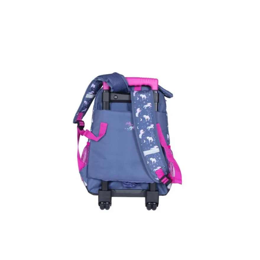Sac à dos à roulettes Bella Sara Cosmic - 2 compartiments - gris - Kid'Abord
