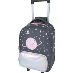 Sac à dos à roulettes Cosmic Girl - 1 compartiment - gris anthracite - Oberthur