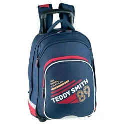 Sac à dos à roulettes Teddy Smith Warm Up - 2 compartiments - bleu/rouge - Hamelin
