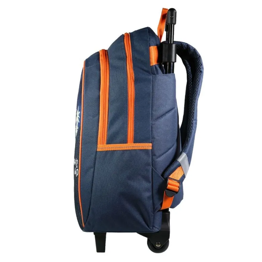 Sac à dos à roulettes Vorax Dinosaure - 2 compartiments - bleu - Bagtrotter
