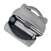 Sac à dos antivol Rivacase 7562 pour ordinateur portable 15,6" - Gris/Mocha avec port USB intégré - 15L