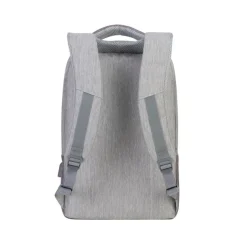 Sac à dos antivol Rivacase 7562 pour ordinateur portable 15,6" - Gris/Mocha avec port USB intégré - 15L