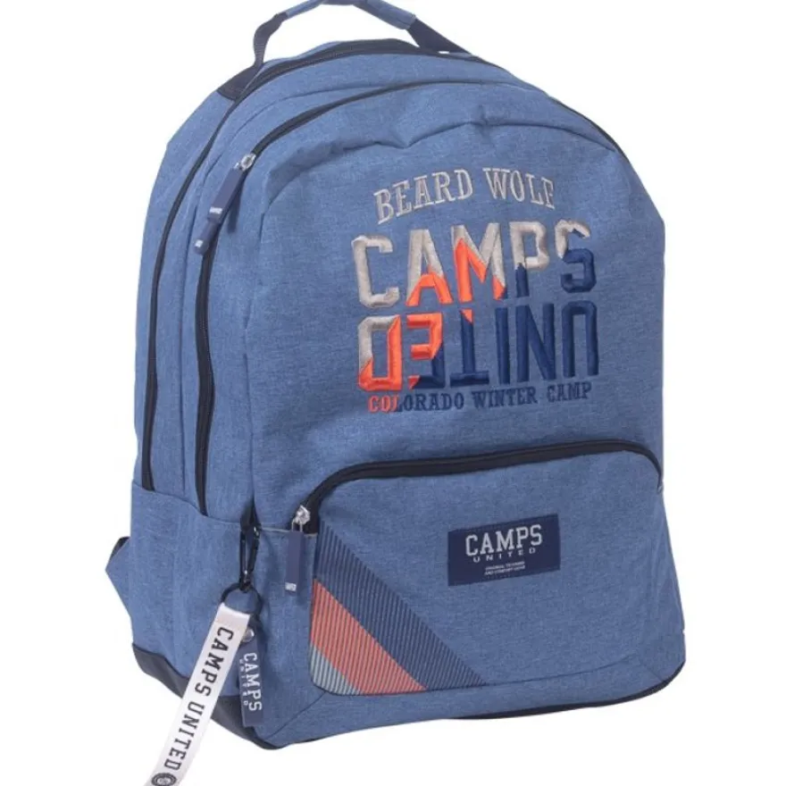 Sac à dos Camps Beard Wolf - 2 compartiments - bleu - 25L - Kid'Abord
