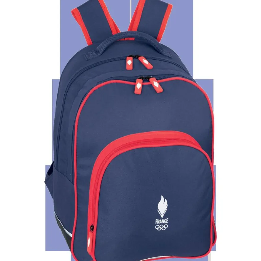 Sac à dos Equipe de France - 2 compartiments - bleu/blanc/rouge - Hamelin