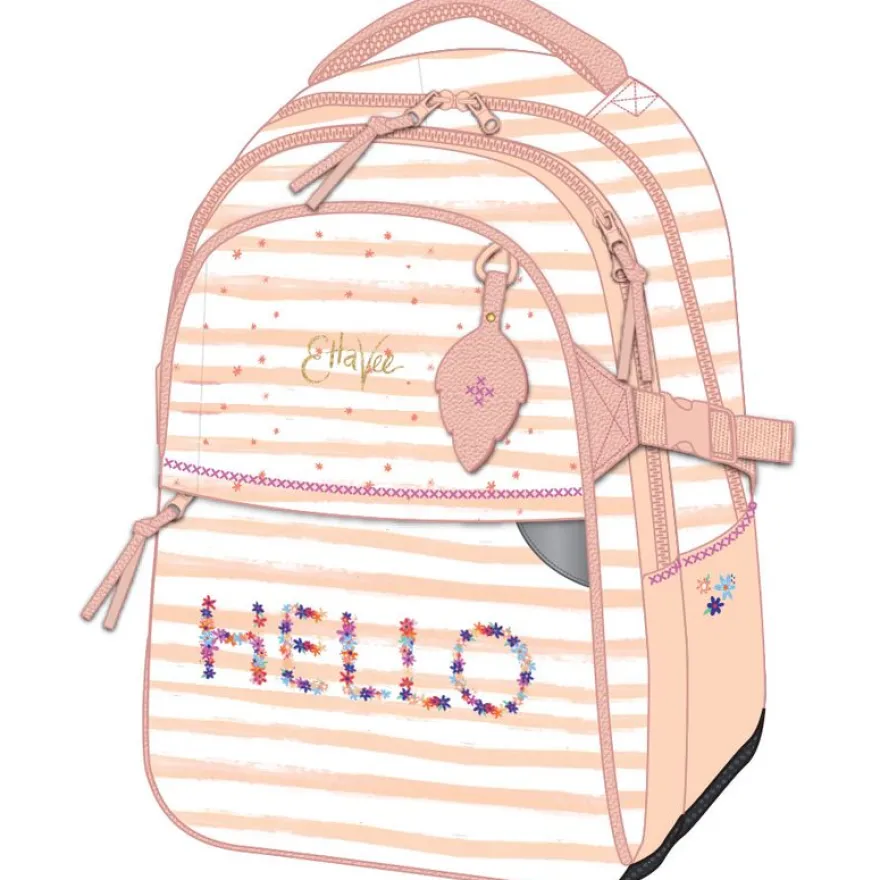 Sac à dos EttaVee Hello - 2 compartiments - rose clair - Kid'Abord