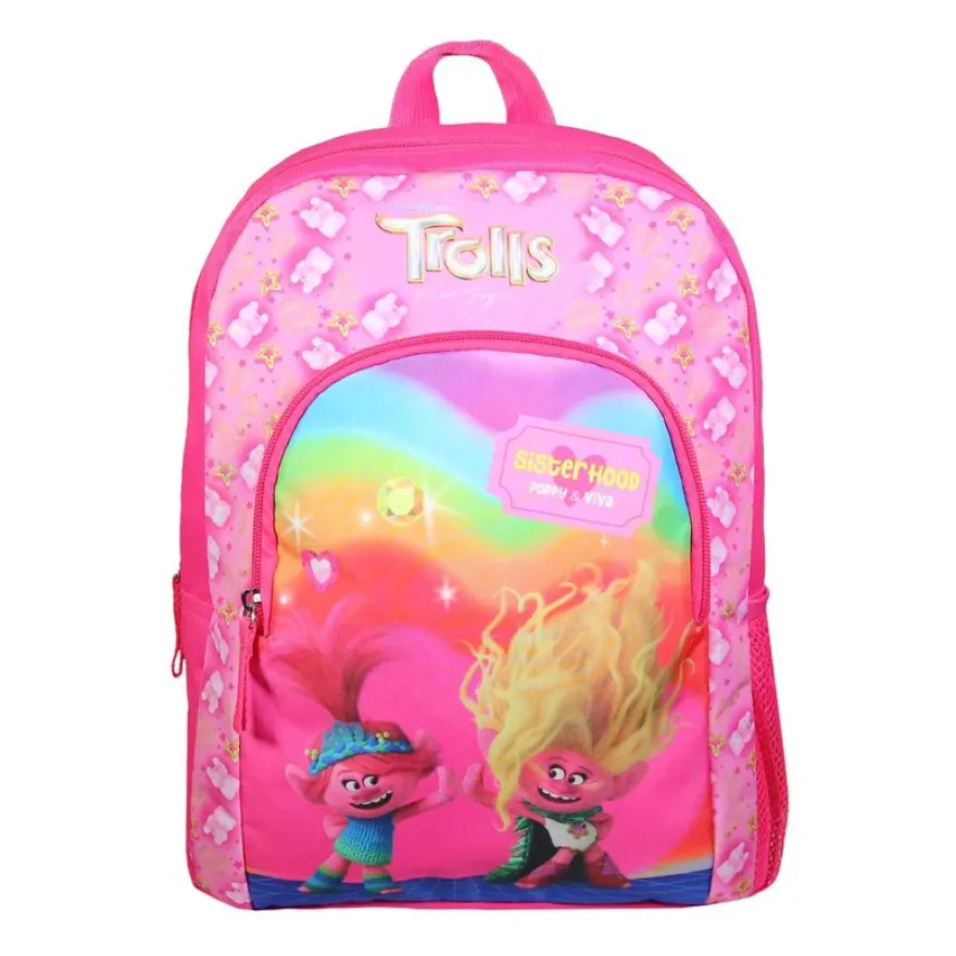Sac à dos Les Trolls - 1 compartiment - rose - Bagtrotter