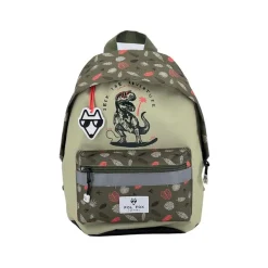 Sac à dos maternelle Dino Kaki - 1 compartiment - dinosaure - Pol Fox