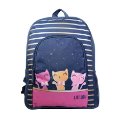 Sac à dos maternelle Lililou - 37 cm - 1 compartiment - noir - Bagtrotter