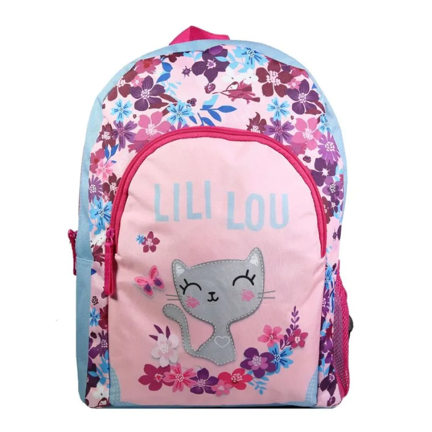 Sac à dos maternelle Lililou - 37 cm - 1 compartiment - rose - Bagtrotter