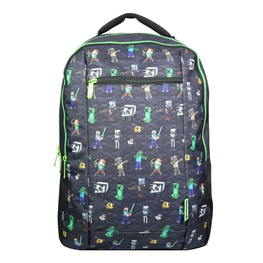 Sac à dos Minecraft - 2 compartiments - noir - Bagtrotter