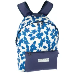 Sac à dos Morgan avec 2 poches détachables - 1 compartiment - bleu/écru - Hamelin