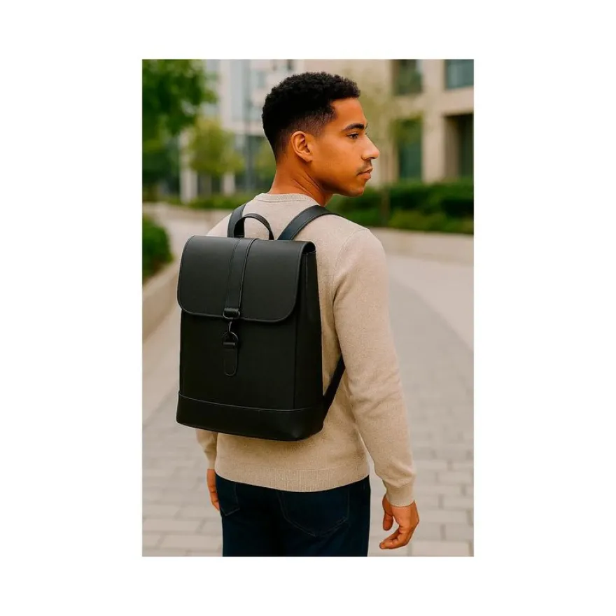 Sac à dos ordinateur Klip-it cuir noir EXACOMPTA