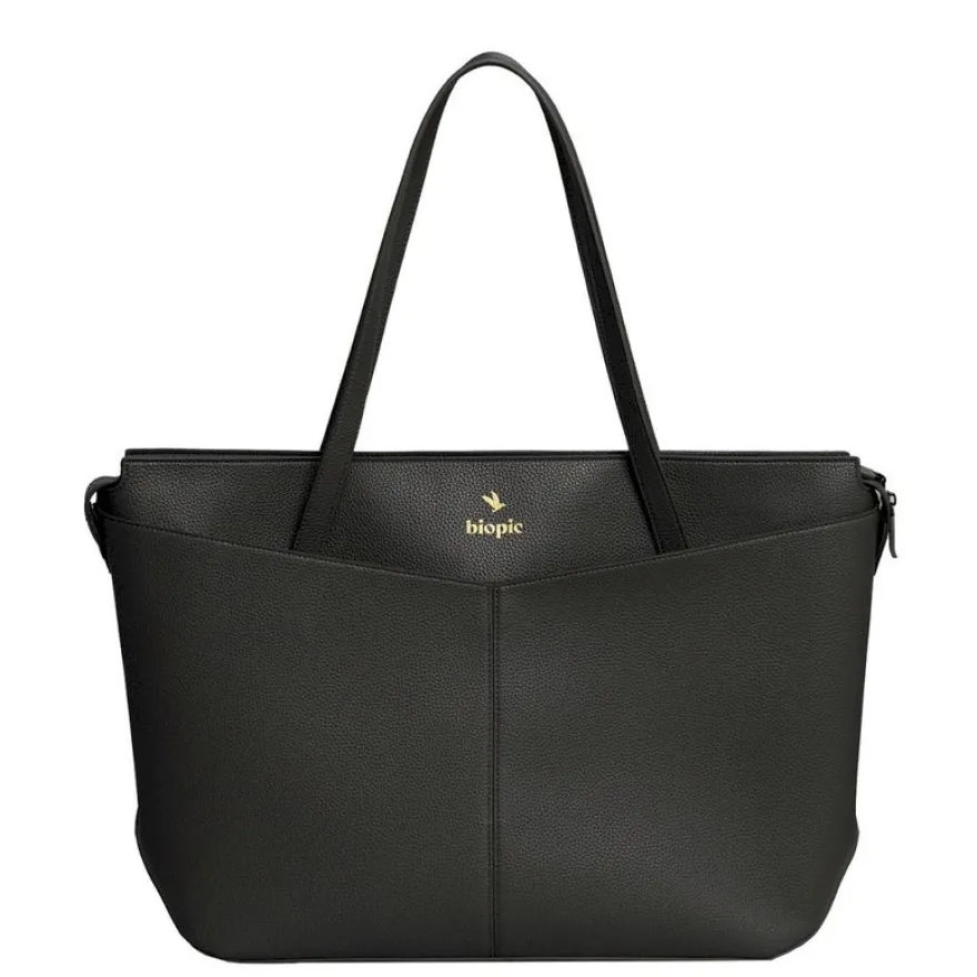Sac cabas Sofia - 43 cm - 2 compartiments - noir - Biopic
