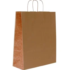 Sac kraft poignées torsadées Jungle terracotta - 36 x 12 x 41 cm