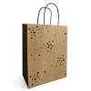 Sac kraft poignées torsadées Starry - 18 x 8 x 22 cm