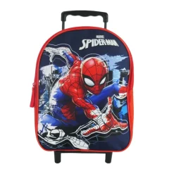 Sac maternelle à roulettes Spiderman - 1 compartiment - bleu - Bagtrotter