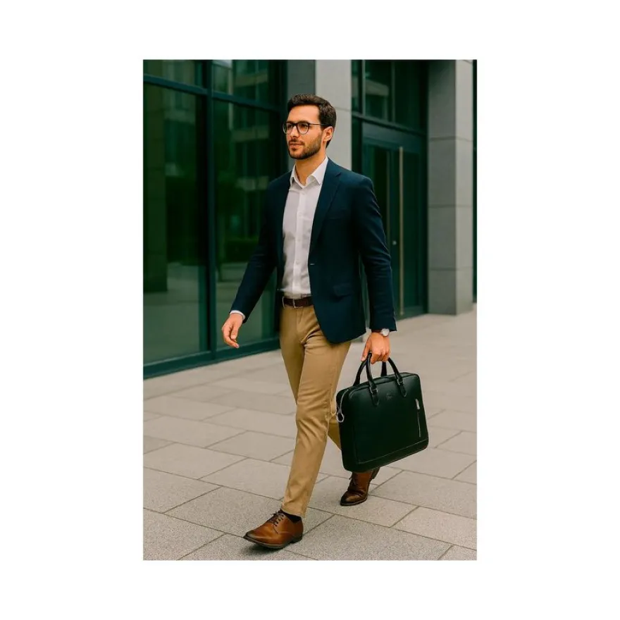 Sacoche ordinateur Urban cuir noir EXACOMPTA