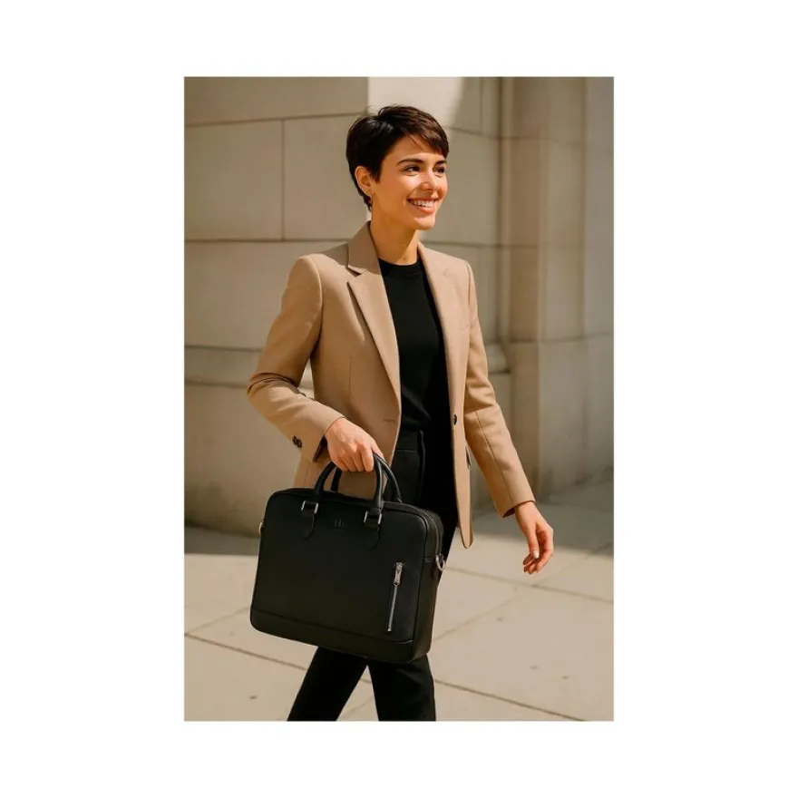 Sacoche ordinateur Urban cuir noir EXACOMPTA