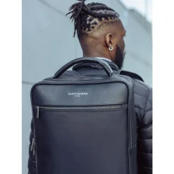Saint-Martin - Sac à dos pour ordinateur noir Jules - 2 compartiments - 15,6" - Viquel