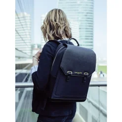 Saint-Martin - Sac à dos pour ordinateur noir Louise - 1 compartiment - 15,6" - Viquel