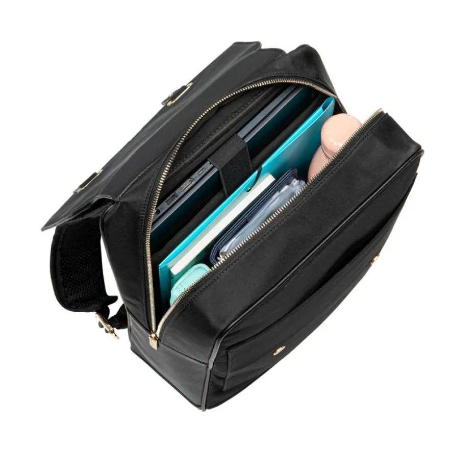 Saint-Martin - Sac à dos pour ordinateur noir Louise - 1 compartiment - 15,6" - Viquel