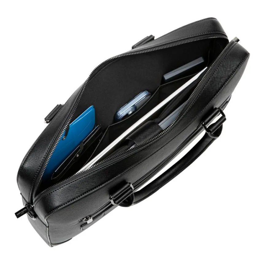 Saint-Martin - Sacoche ordinateur noir Noah - 1 compartiment - 15,6" - Viquel