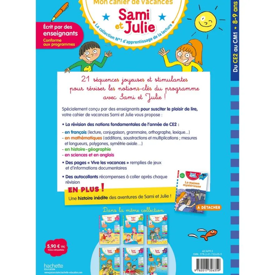 Sami et Julie - Du CE2 au CM1 - Cahier de vacances