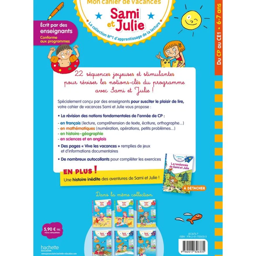 Sami et Julie - Du CP au CE1 - Cahier de vacances