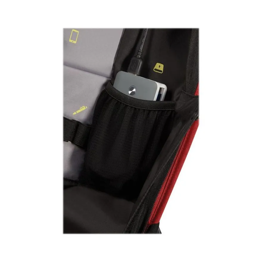 Samsonite Securipak - Sac à dos antivol pour ordinateur portable 15,6" - rouge