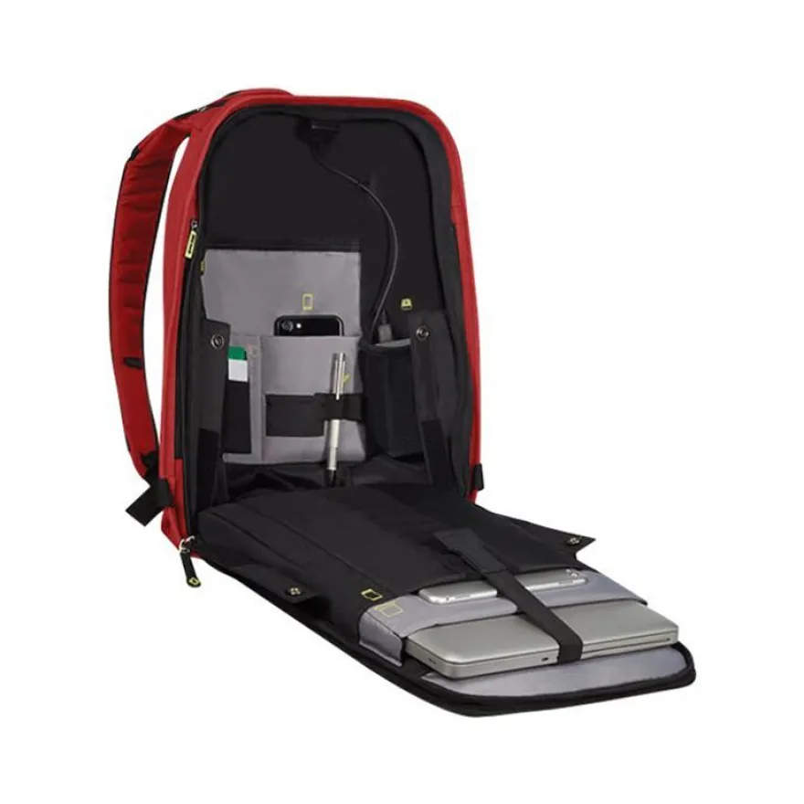 Samsonite Securipak - Sac à dos antivol pour ordinateur portable 15,6" - rouge