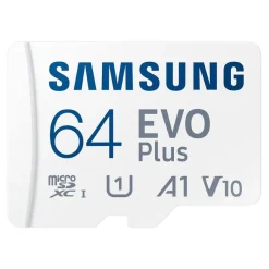 Samsung EVO Plus MB-MC64S - Carte mémoire micro SD - 64Go - blanc
