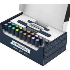 Schneider Paint-It 040 SetTwin Marker - 10 cartouches de recharges à pointe ogive + 11 à pointe pinceau + 6 corps - couleurs assorties