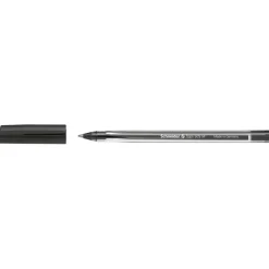 Schneider Tops 505 M- Stylo-bille - Noir – Pointe Moyenne avec Corps Transparent et Capuchon Clip
