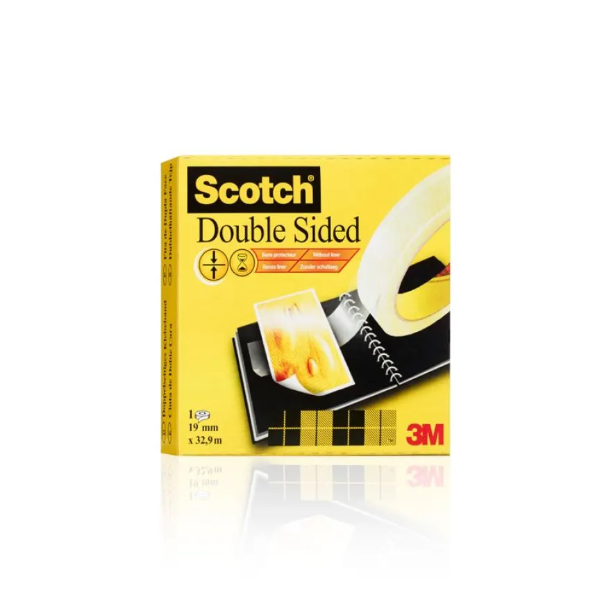 Scotch 665 - Ruban adhésif double face - 19mm x 33m