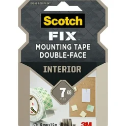 Scotch - Ruban de fixation - Mousse adhésive - 19 mm x 1,5 m