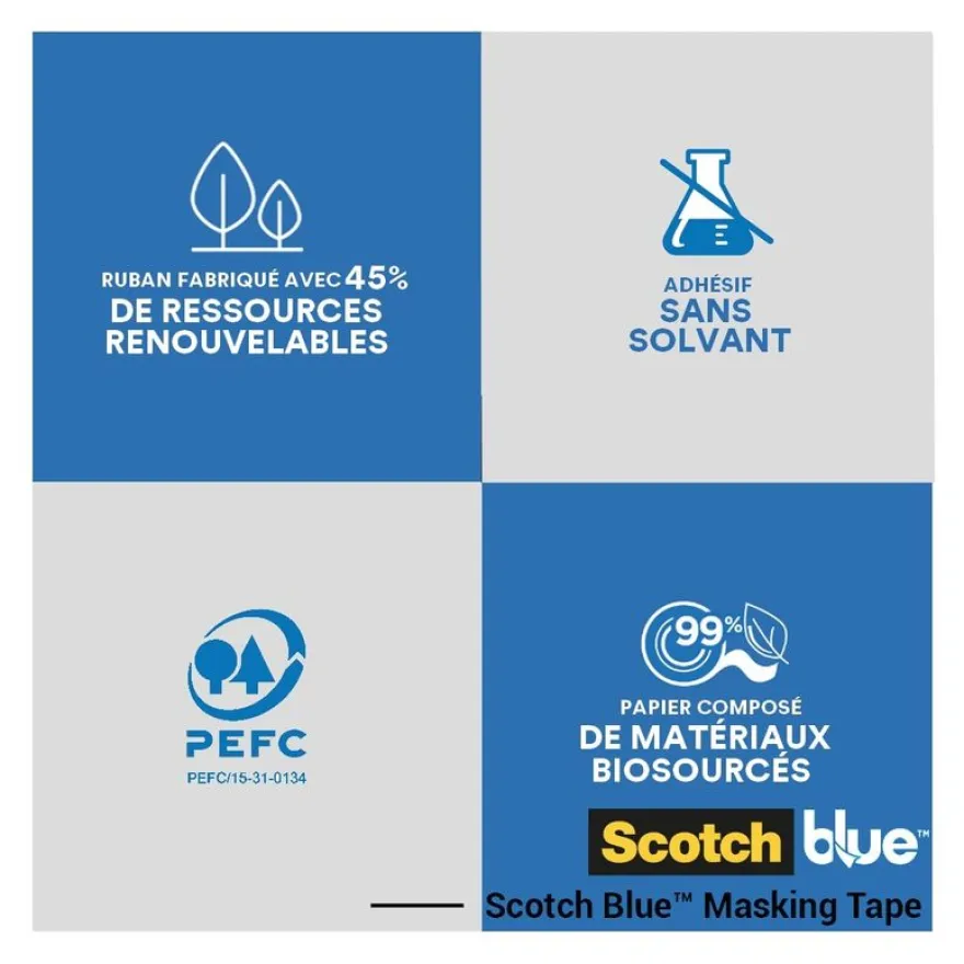 Scotch blue - Ruban de masquage Multi Surfaces - 36 mm x 41 m - 1 Rouleau/Emballage