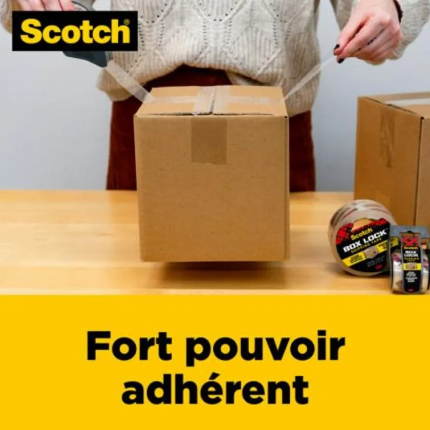Scotch Box Lock - Ruban adhésif d'emballage - 48 mm x 50 m - transparent