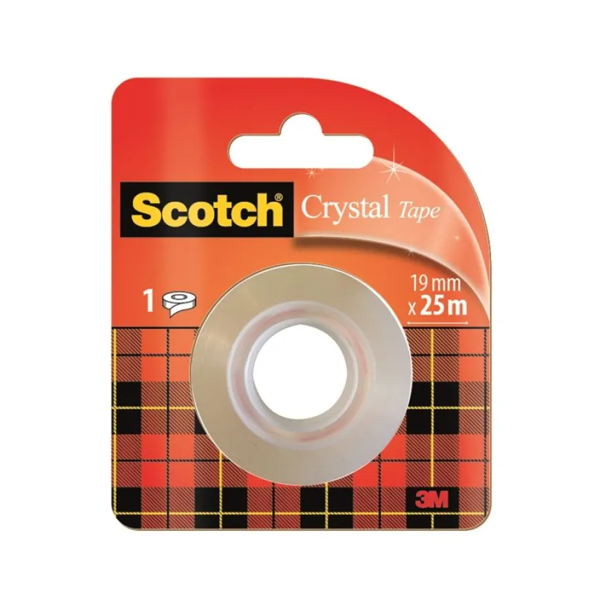 Scotch Crystal - Recharge Ruban adhésif - 19 mm x 25 m