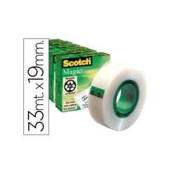 Scotch Magic - Pack de 6 Rubans adhésifs - 19 mm x 33 m