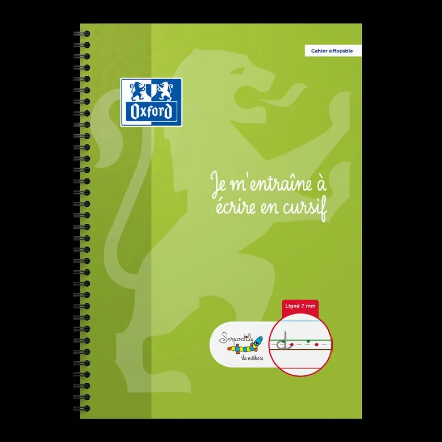 Serpodile - Cahier d'écriture - reliure à anneaux métalliques - A4 - 44 pages