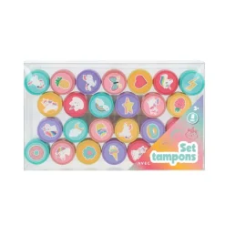 Set 26 tampons pré-encrés - Licornes