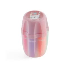 Set de 6 mini surligneurs dans une boîte fleur motif lapin - couleurs variées - format mini