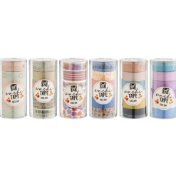 Set de 6 rouleaux de Washi tape - 2,5M