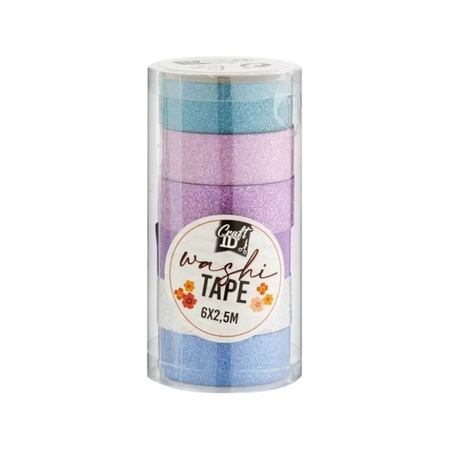 Set de 6 rouleaux de Washi tape - 2,5M