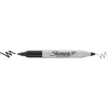 Sharpie - Marqueur permanent double pointe fine et ultra fine - noir