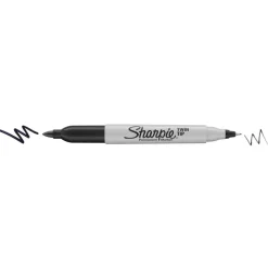 Sharpie - Marqueur permanent double pointe fine et ultra fine - noir
